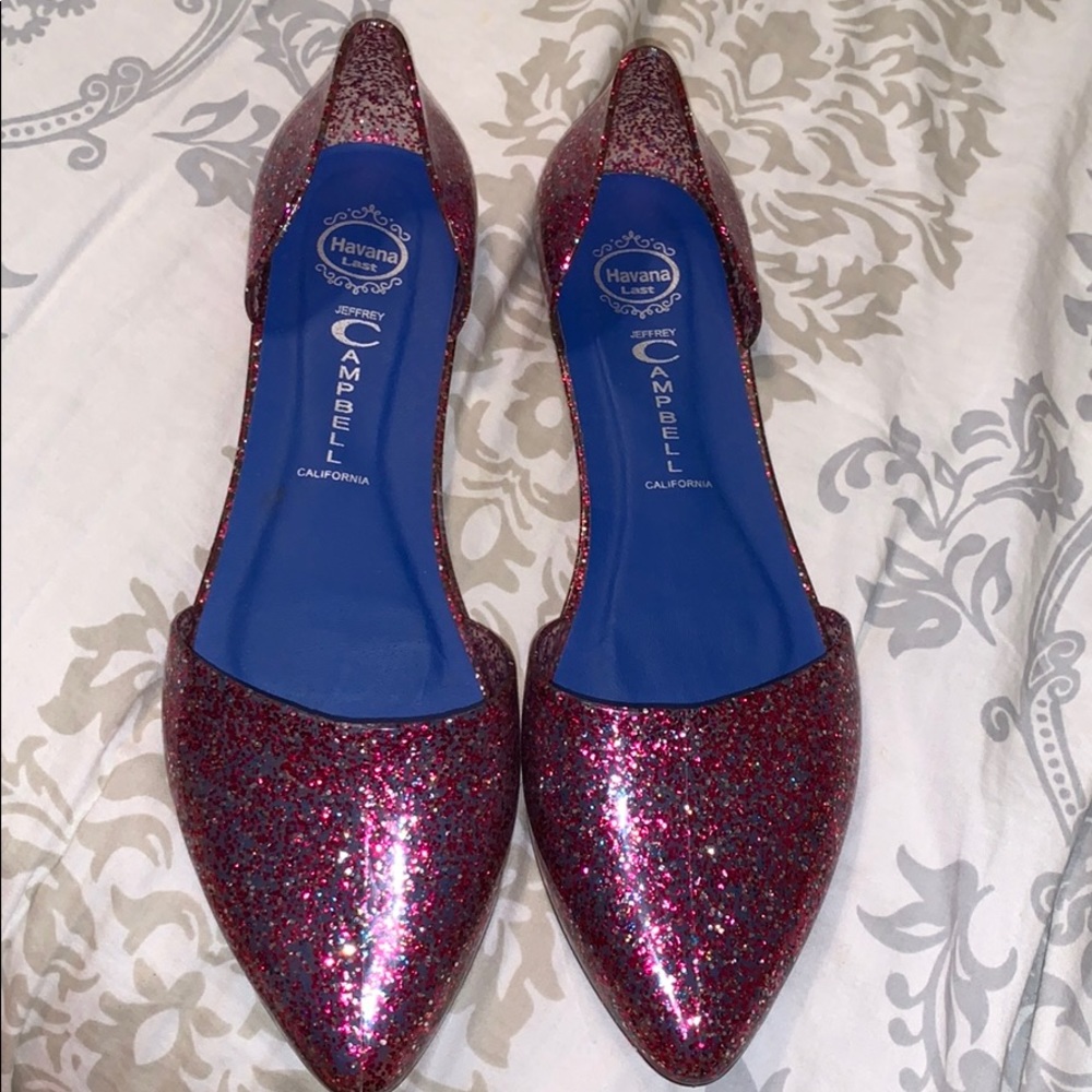 Jeffery Campbell sparkly jelly love d’Orsay flat